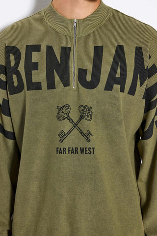 Les Benjamins - PRINTED HALF KNIT SWEATER