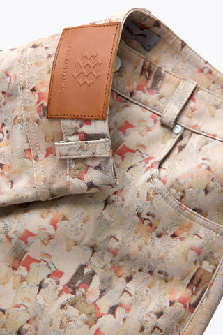 Les Benjamins - PRINTED LEATHER PANTS