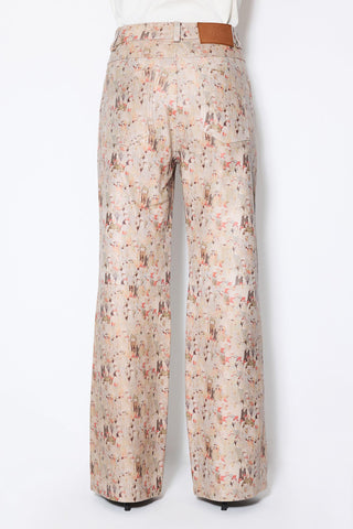 Les Benjamins - PRINTED LEATHER PANTS