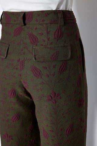 Les Benjamins - JACQUARD WIDE LEG PANTS