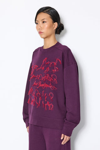 Les Benjamins - EMBROIDERY DETAILED SWEATSHIRT