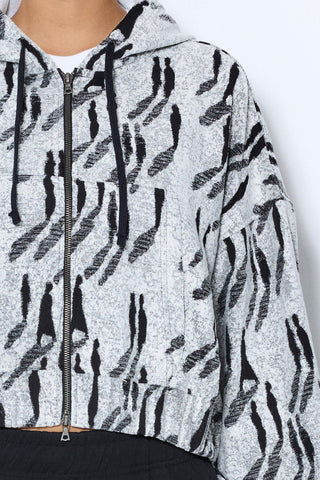 Les Benjamins - SHADOW JACQUARD ZIP HOODIE